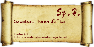 Szombat Honoráta névjegykártya